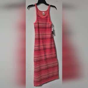 No Boundaries Pink and Striped Tank Dress